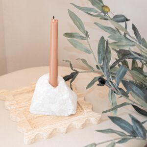 Serenity Candle Holder | White Onyx